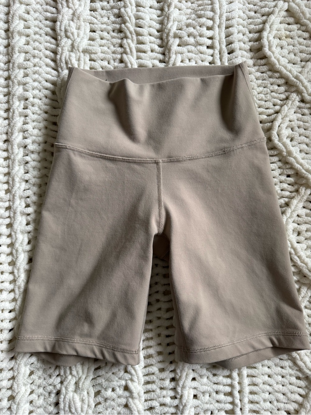 Aritzia High-Waist Women’s Bike Shorts in Taupe